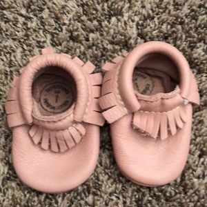 Light pink moccasins